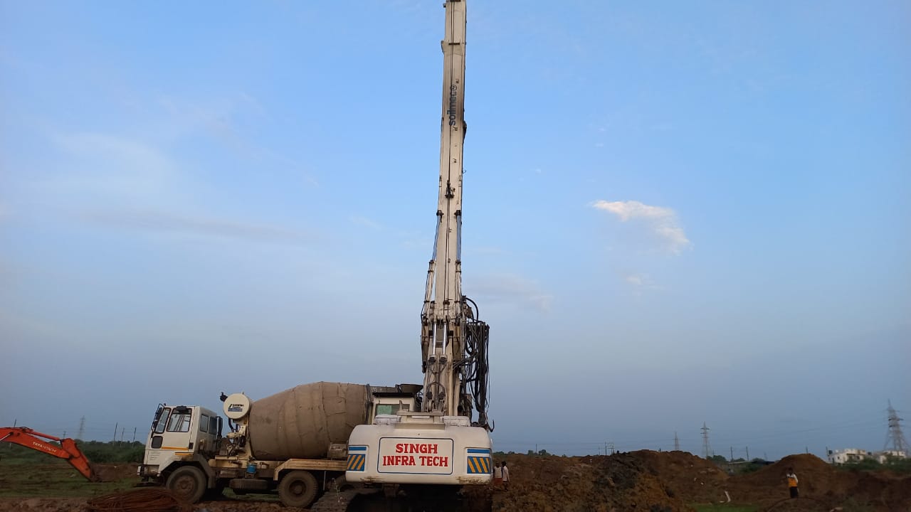 Foundation and piling works in progress